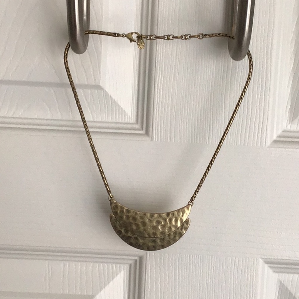 LUCKY BRAND distressed plated necklace O/S